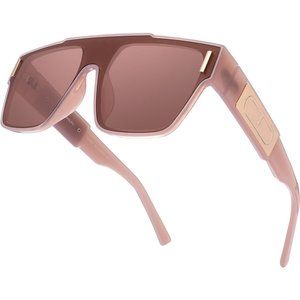 Women Oversized Square Flat Top Big Frame Unisex Shades UV Protection Sunglasses